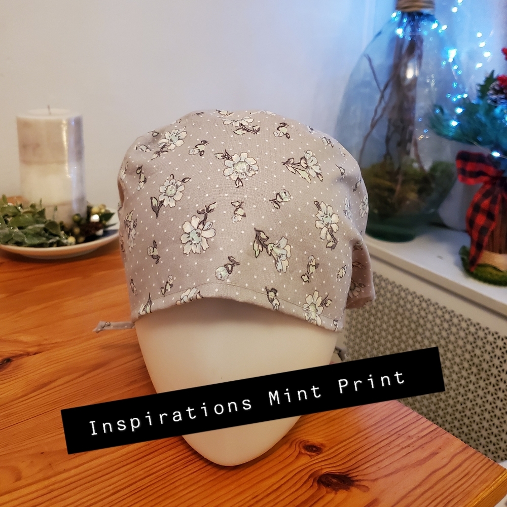 Scrub-hats Inspiration Mint Print